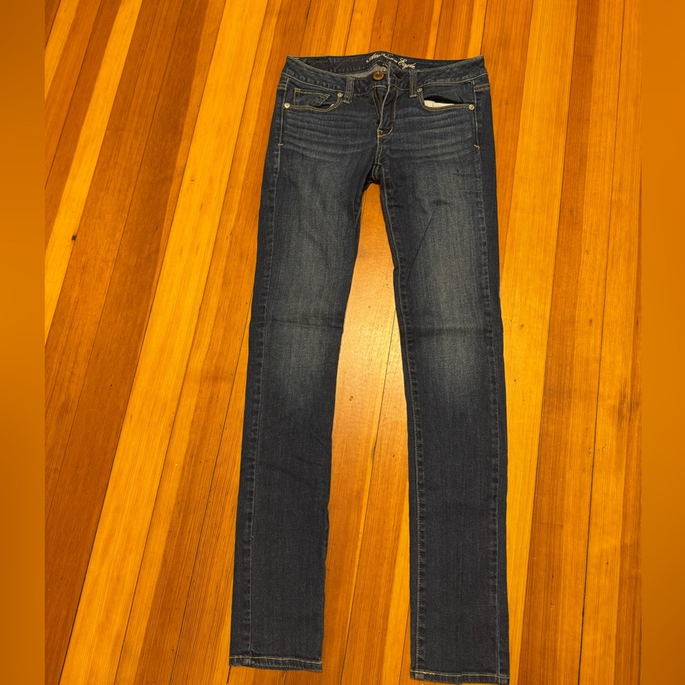 American Eagle Blue Skinny Jeans EUC